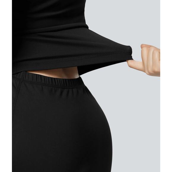 Halara Softlyzero Plush Flare Active Dress Easy Peezy Casual Comfort Black L - Picture 3 of 7